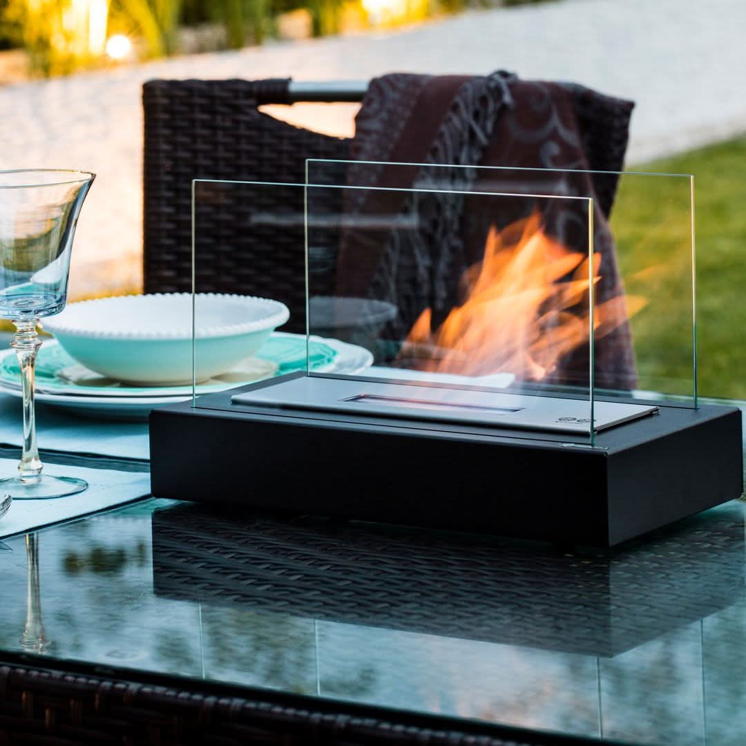 LUMINOUS FLAME - Portable Bioethanol Fireplace for Elegant Spaces
