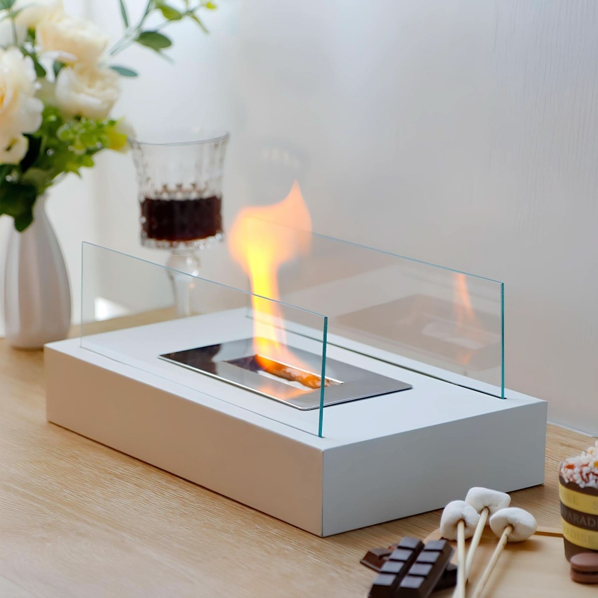LUMINOUS FLAME - Portable Bioethanol Fireplace for Elegant Spaces