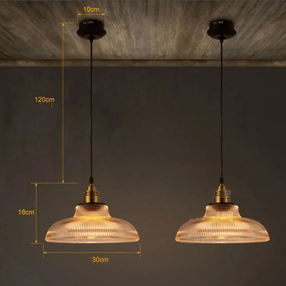 Nordic Glow Vintage Glass Pendant Light for Elegant Spaces