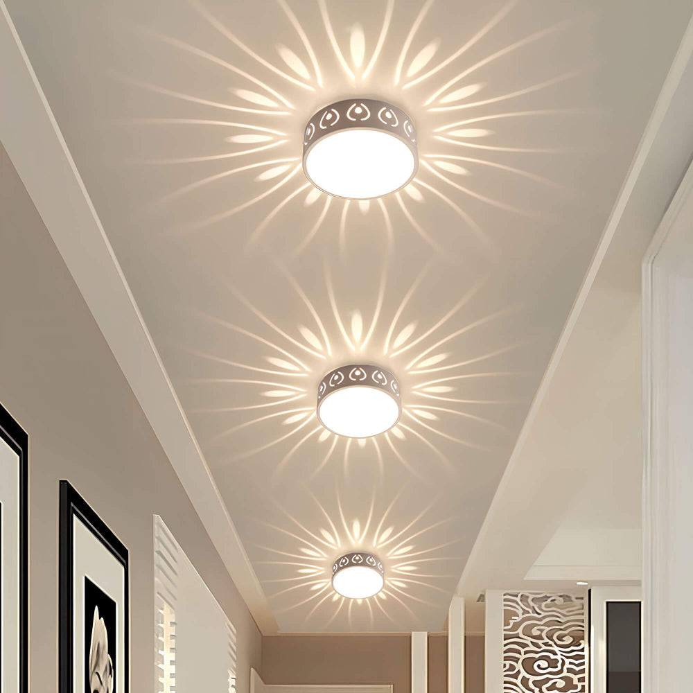 AuraGlow Contemporary LED Ceiling Fixture with Gentle Warm Light