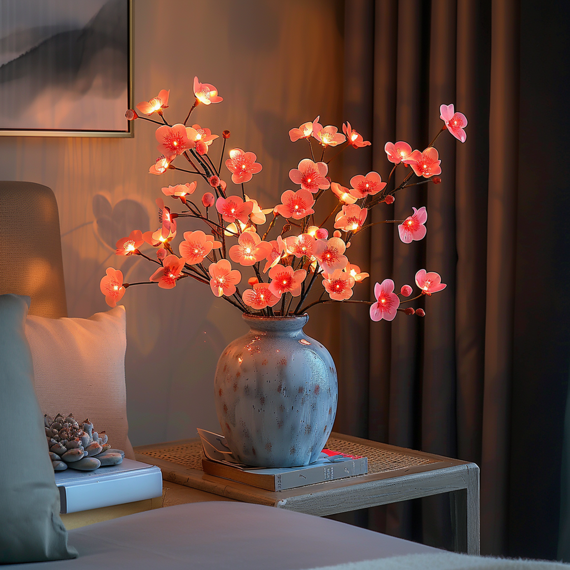 Enchanting Olive Branch LED String Lights - 70cm Warm Glow