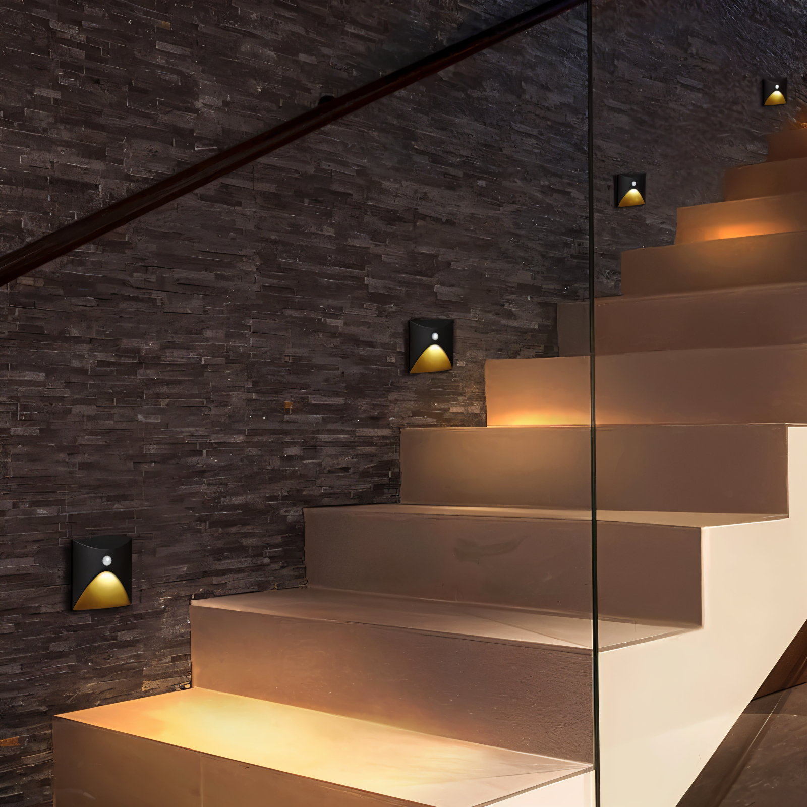 SafeGlow Motion-Activated LED Wall Light for Indoor and Outdoor Use
