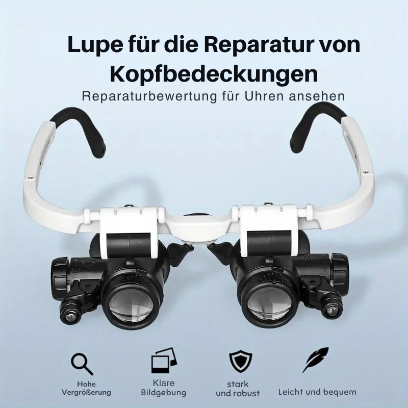 LED Magnifying Glasses | 8x, 15x, 23x Magnification | Hands-Free