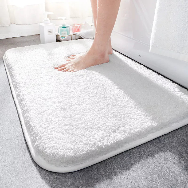 Serene Touch Plush Bathroom Mat - Soft, Absorbent, Non-Slip