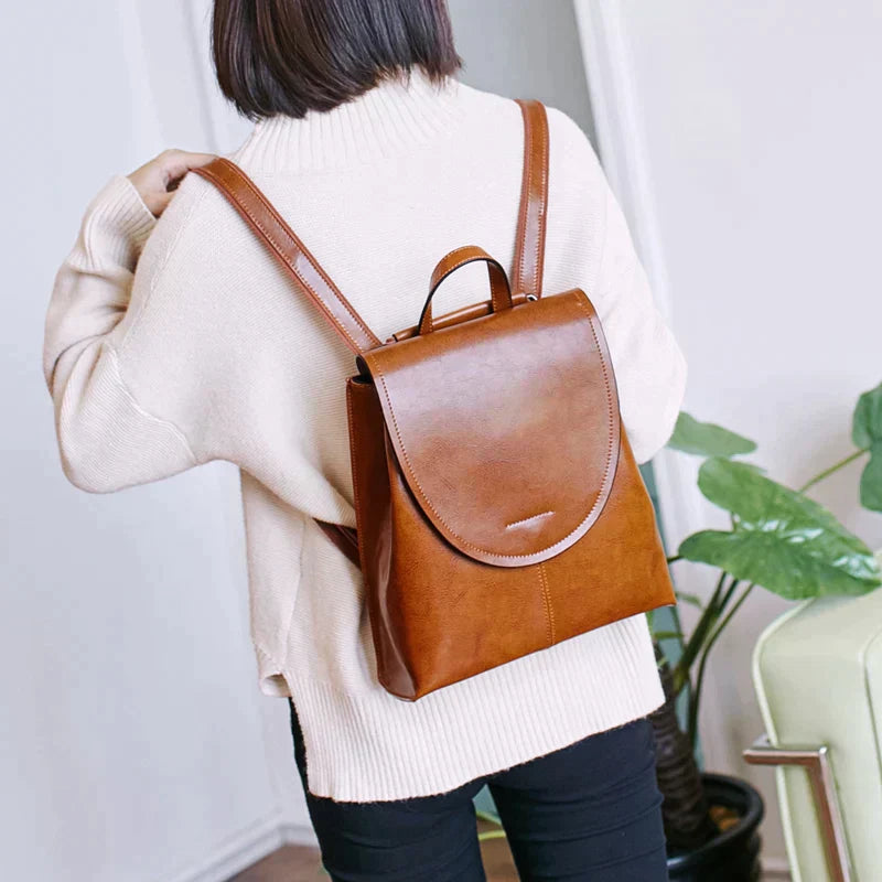 Sophisticated Leather Backpack for Everyday Elegance