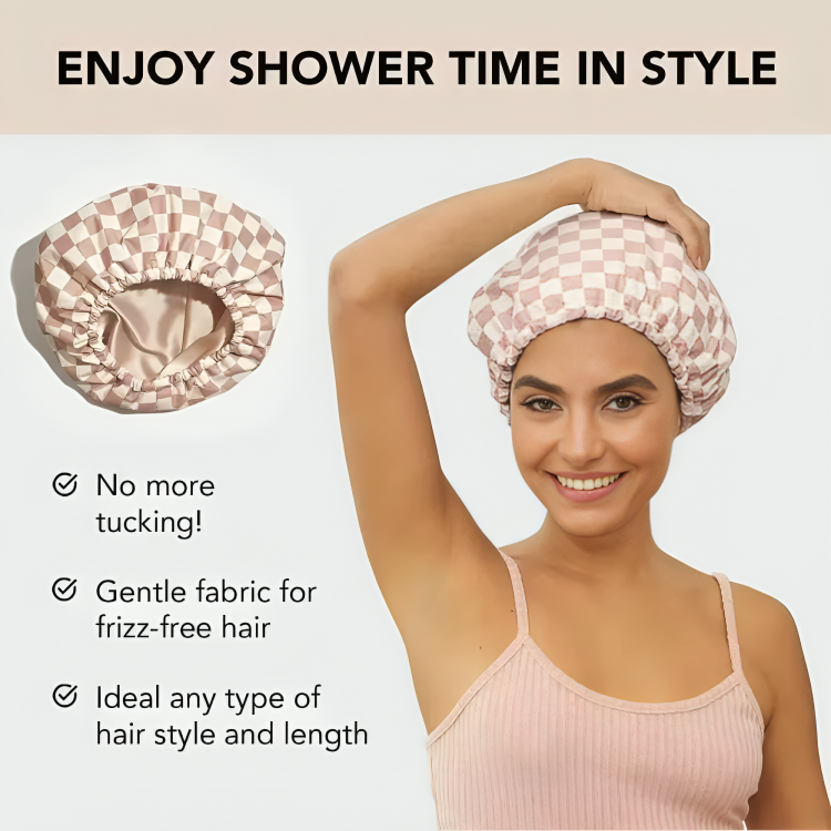 Hair Protection and Care Shower Cap - Custom Fit Design