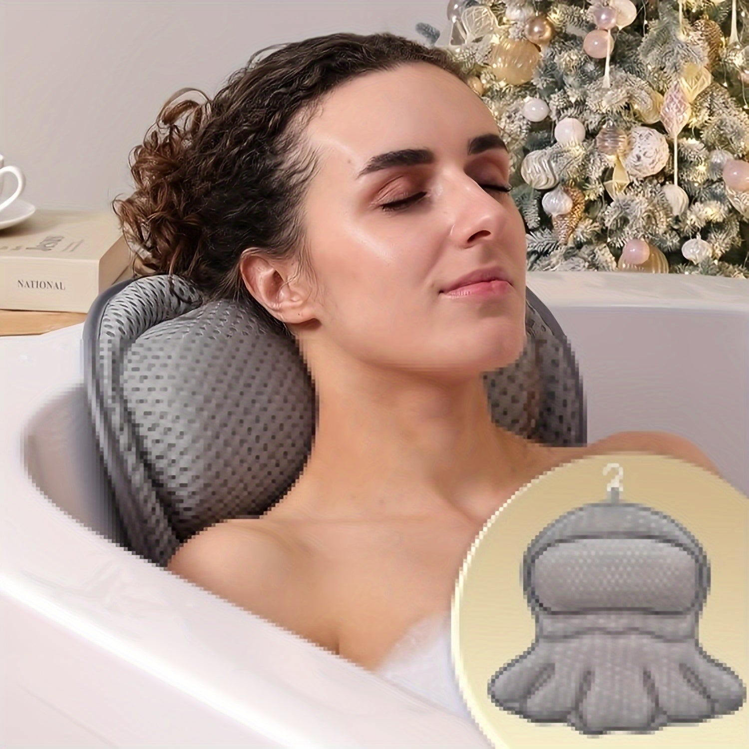 SerenityCloud 4D Bath Support Pillow for Ultimate Comfort