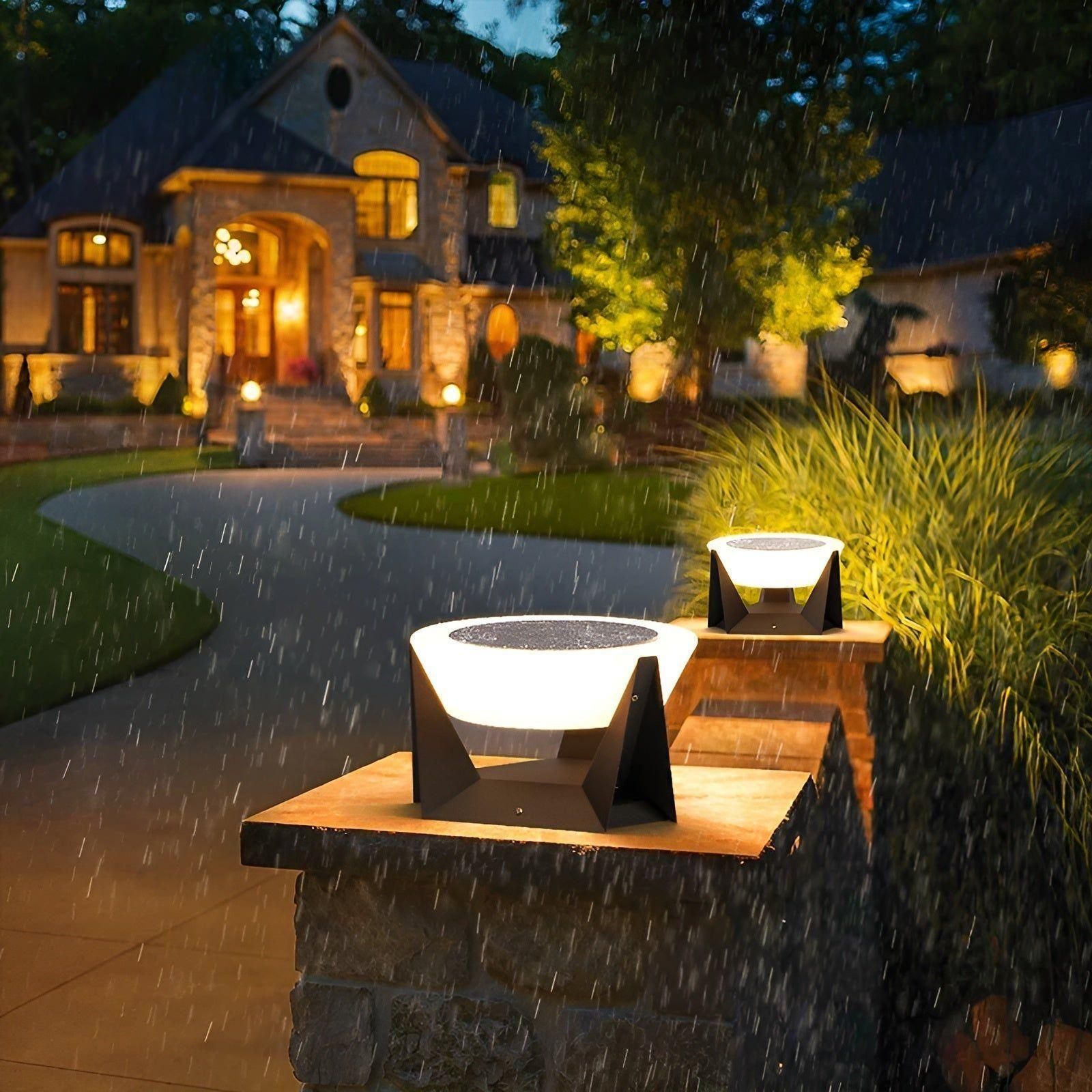 Serenity Solar Japanese-Inspired Garden Light with LED