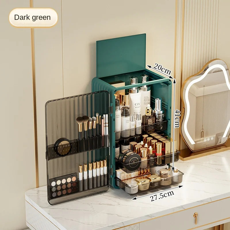 Chic Makeup Organizer with Dust-Resistant Features