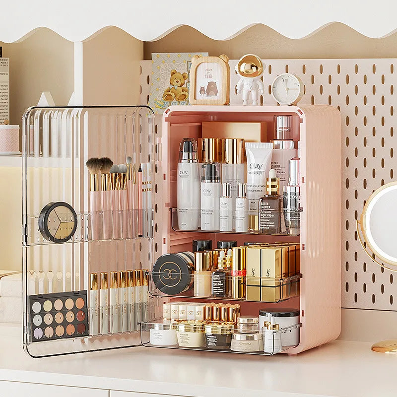 Chic Makeup Organizer with Dust-Resistant Features