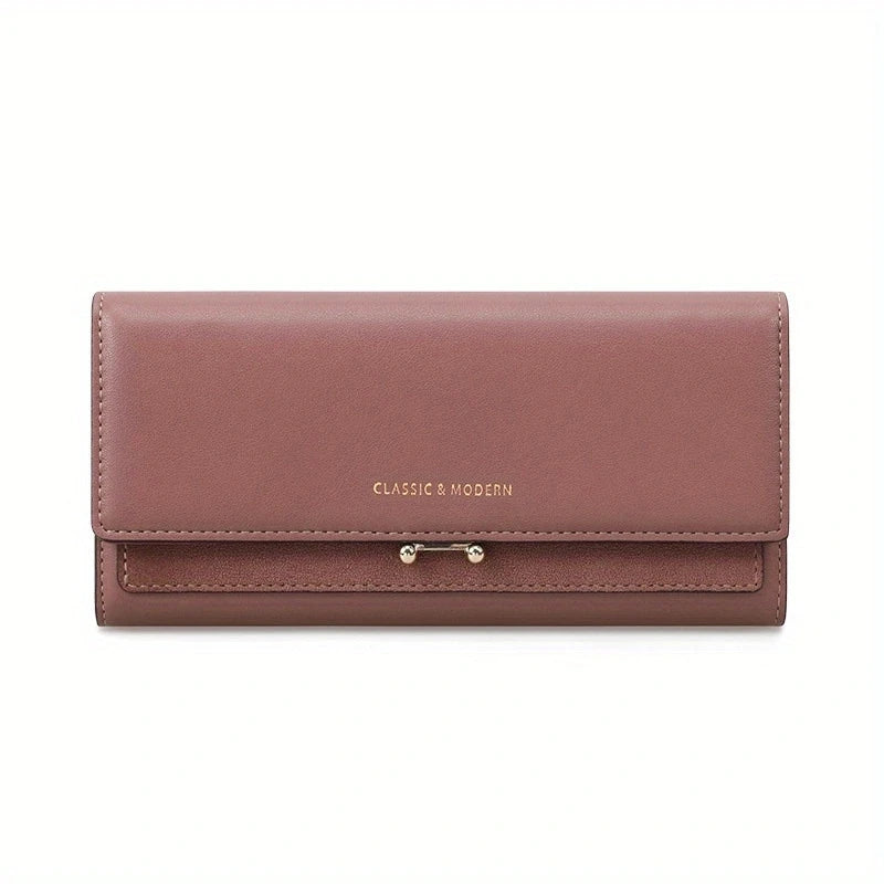 Chic Everyday Wallet Clutch with Card Slots and Phone Compartment