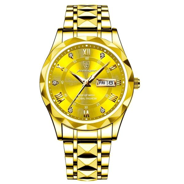 Sophisticated Men's Timepiece with Stainless Steel and Glow Features