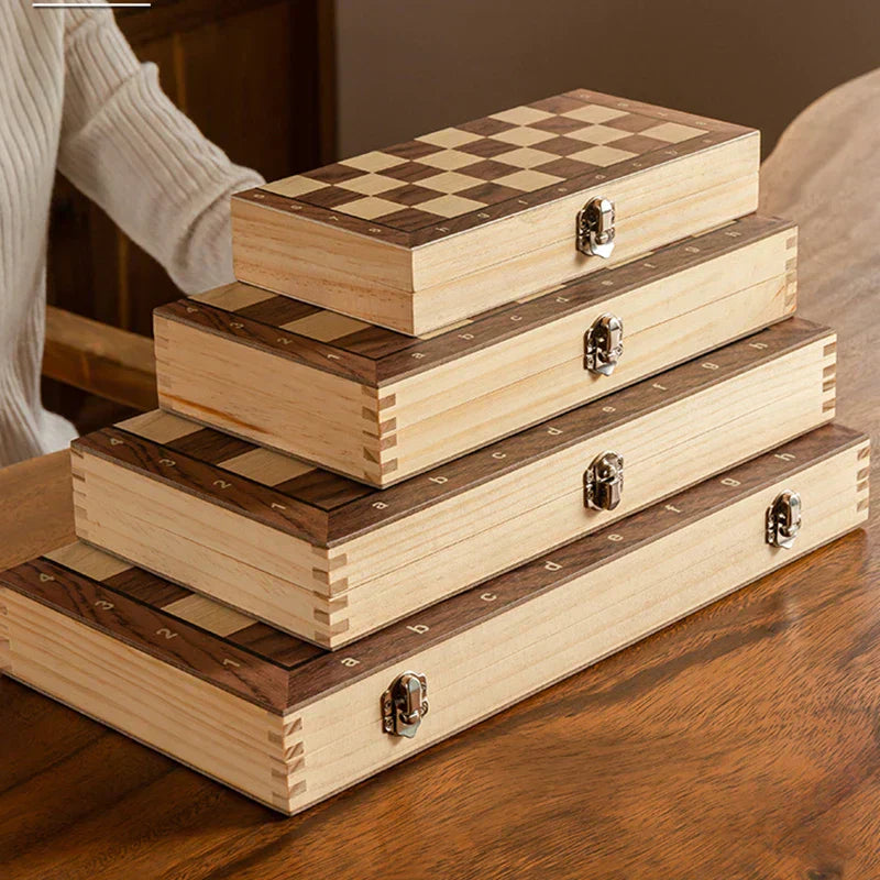 Elegant Magnetic Chess Set with Travel-Friendly Foldable Design