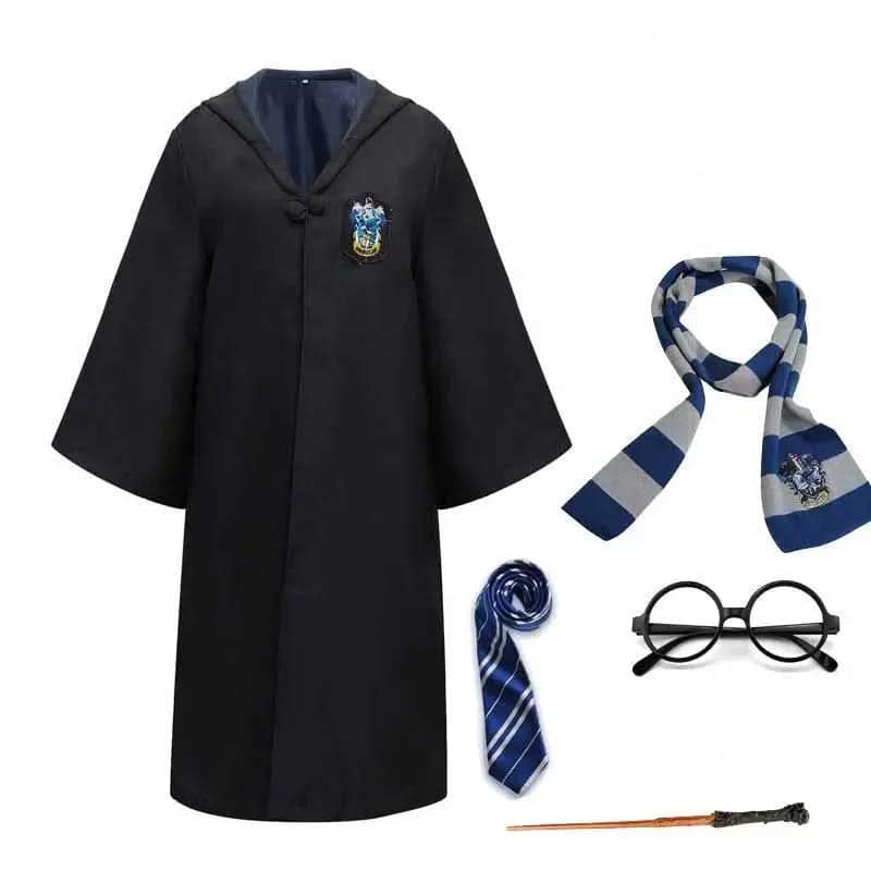 Enchanting Wizard Costume Ensemble with Robe, Wand & More