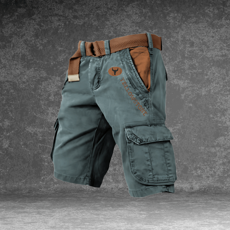 Lightweight Men's Cargo Shorts with Multiple Pockets for Casual Use