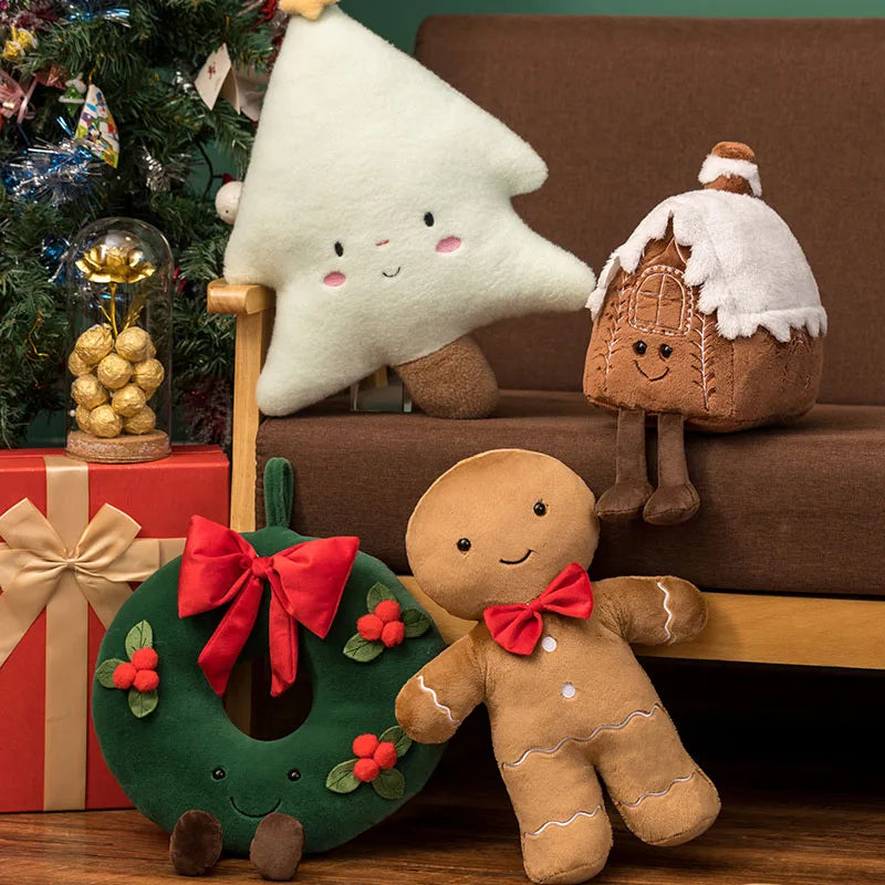 Festive Gingerbread Cuddle Companion – Soft Holiday Pillow