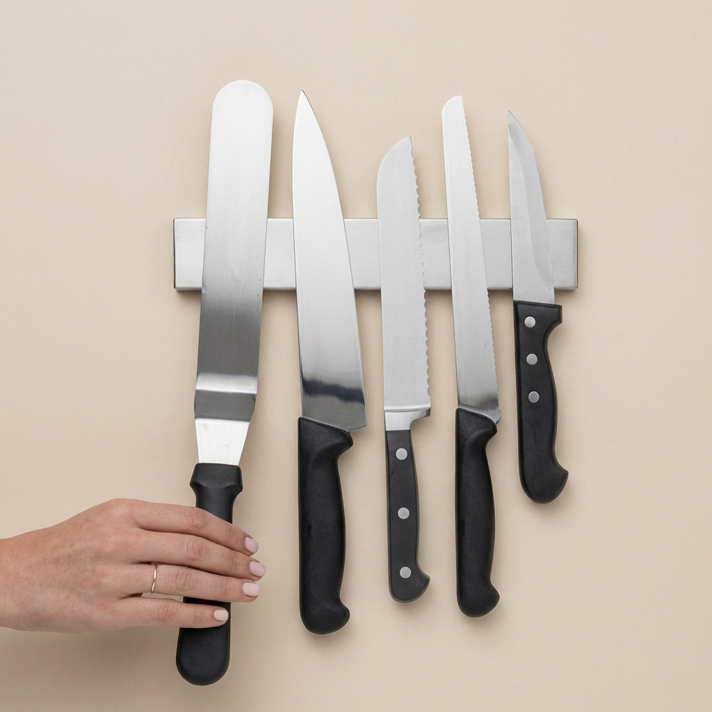 30 cm Magnetic Tool Rack, Stainless Steel Wall Mount