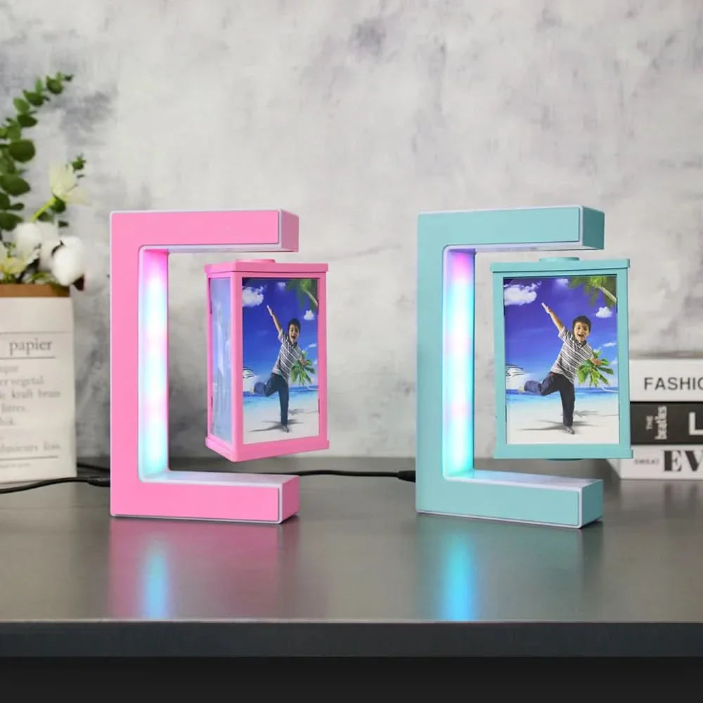 Magnetic Floating Picture Frame with LED Night Light