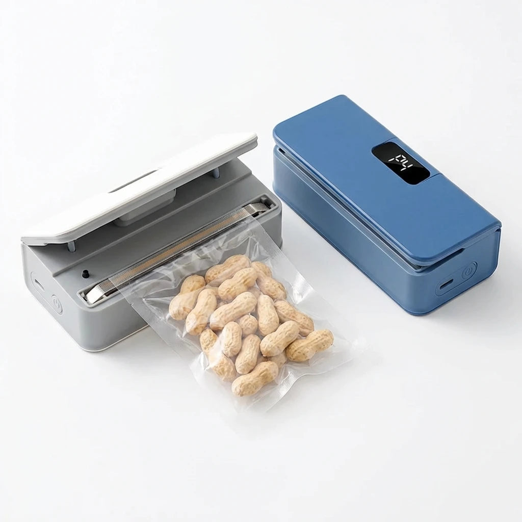 Compact Handheld Food Bag Sealer with Magnetic Feature