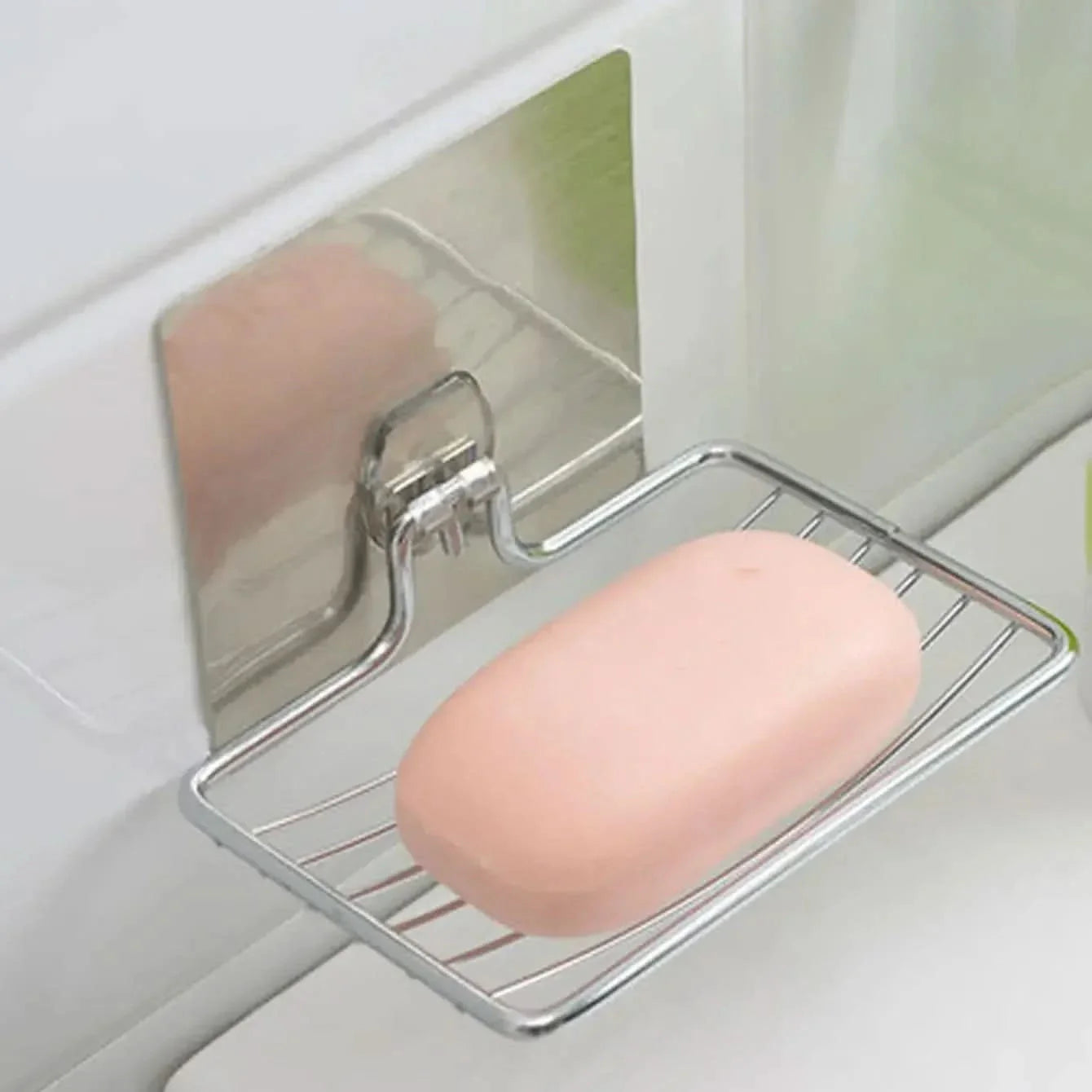 Wall-mounted Stainless Steel Soap Rack with Drainage for Bathroom Storage