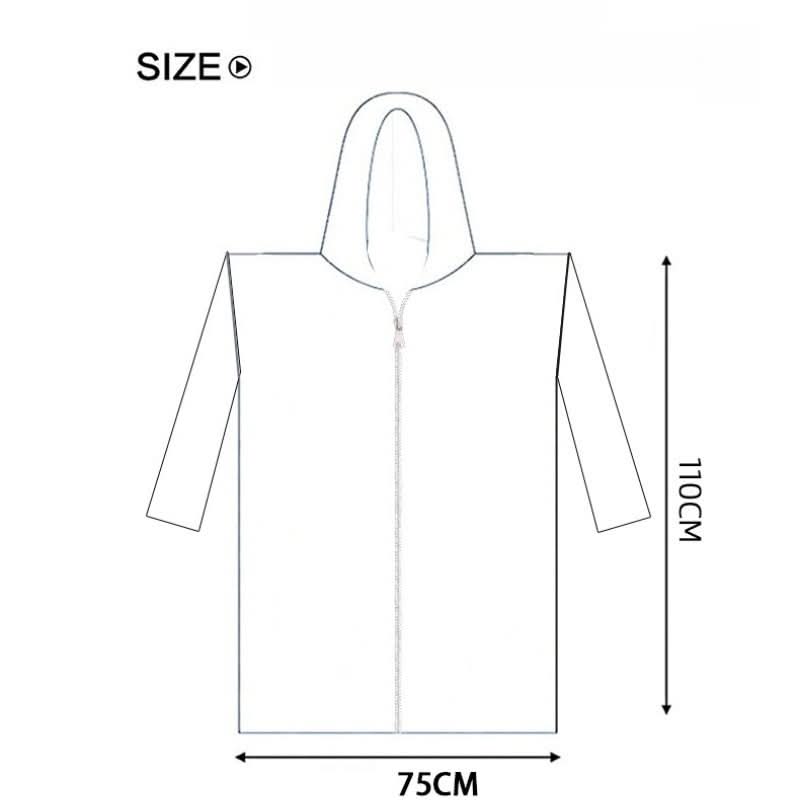 Hooded Swim Cover-Up in Terry Cloth with Pockets