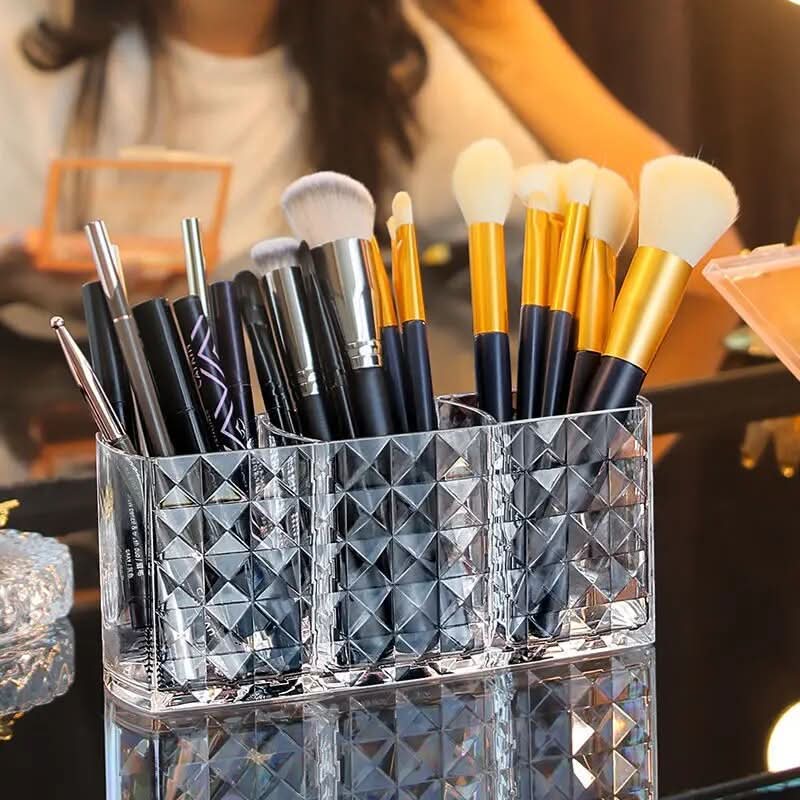 Diamond Patterned Bathroom Storage Cabinet for Cosmetics and Essentials