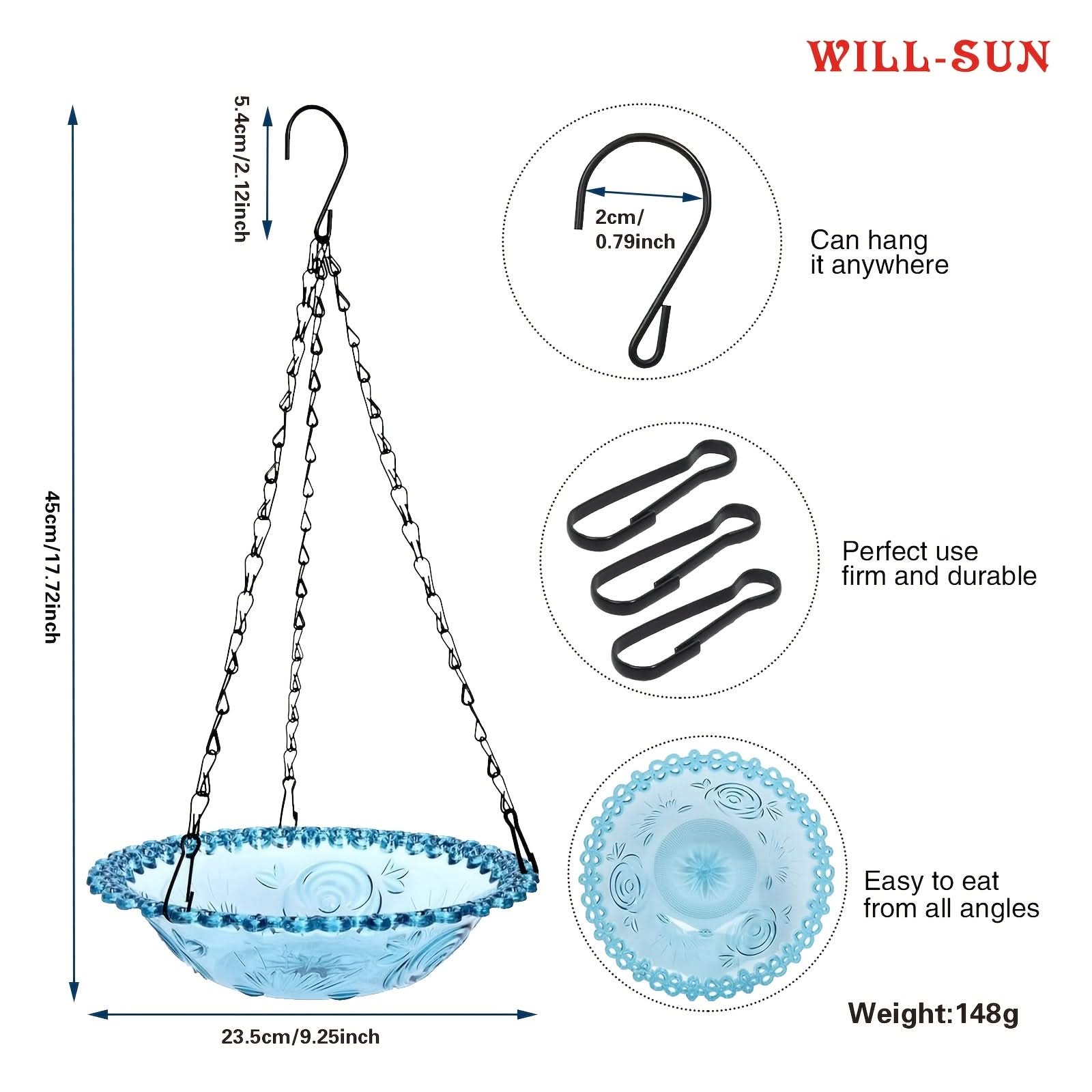 Outdoor Bird Watching Double Bowl Feeder – Hanging Design