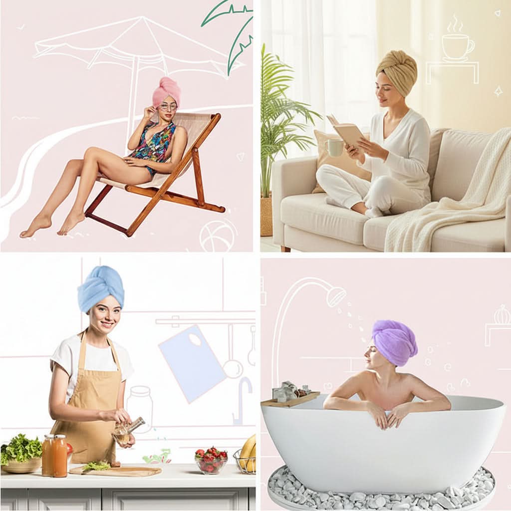 Microfiber Hair Towel Wrap for Quick Drying and Daily Comfort