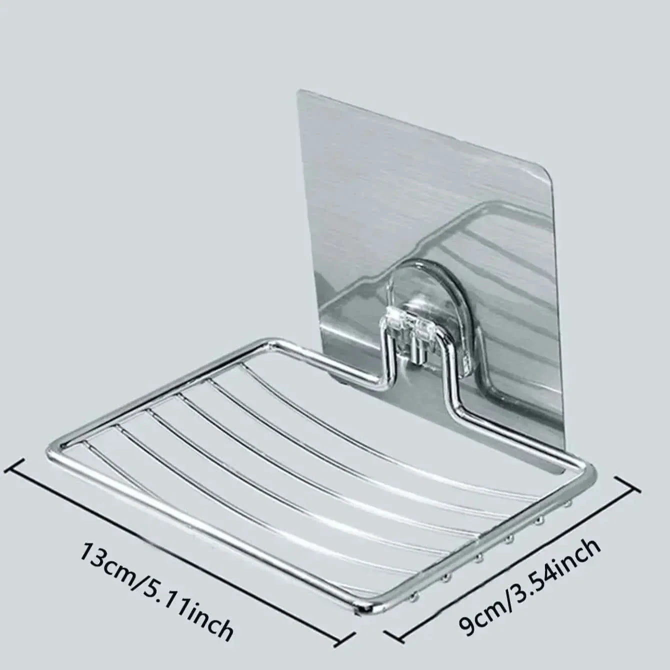 Wall-mounted Stainless Steel Soap Rack with Drainage for Bathroom Storage