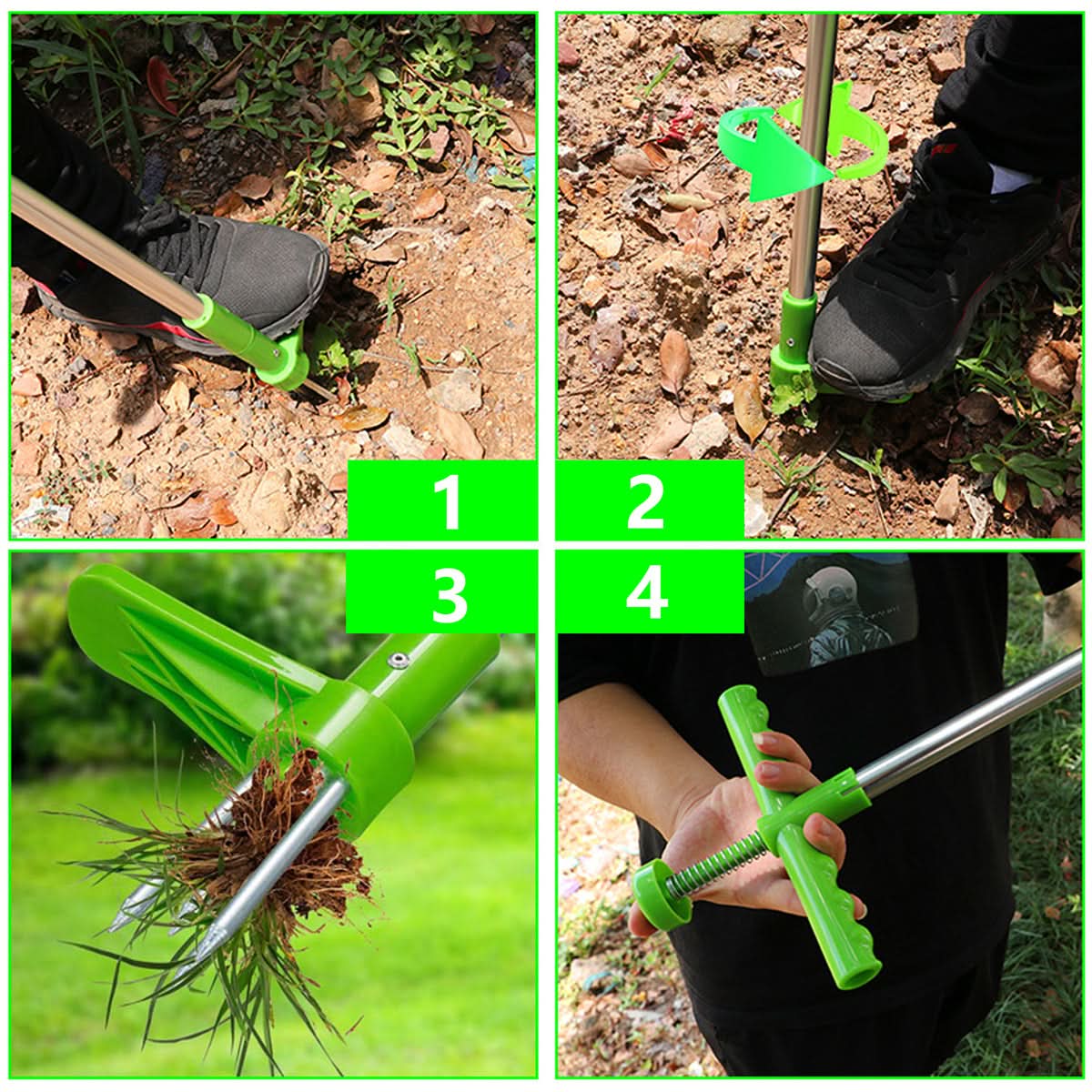 Stand-Up Weed Remover for Effortless and Clean Garden Care