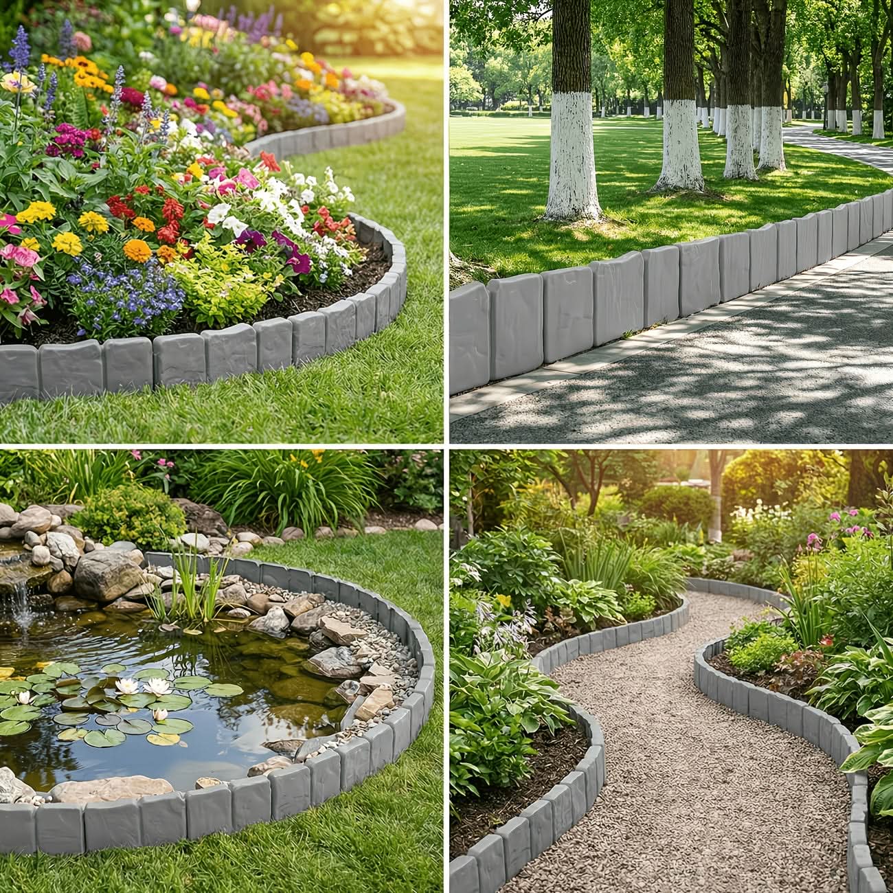 Decorative Lawn Edging Stone Border for Garden Landscaping