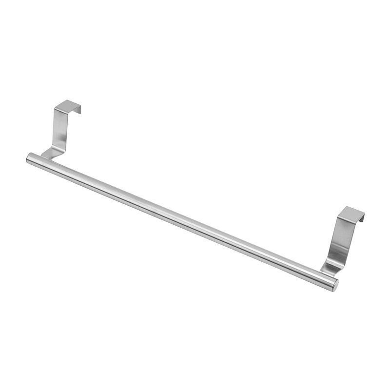 Over-the-Door Towel Rack - Stainless Steel Bar for Kitchen and Bathroom