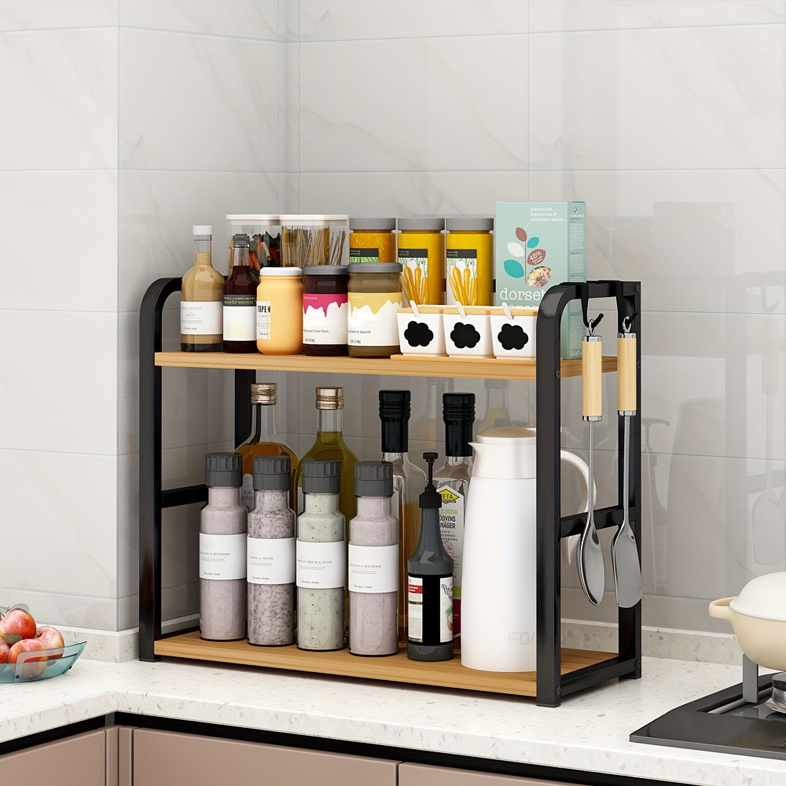 Elegant Stainless Steel Spice Organizer for Your Kitchen