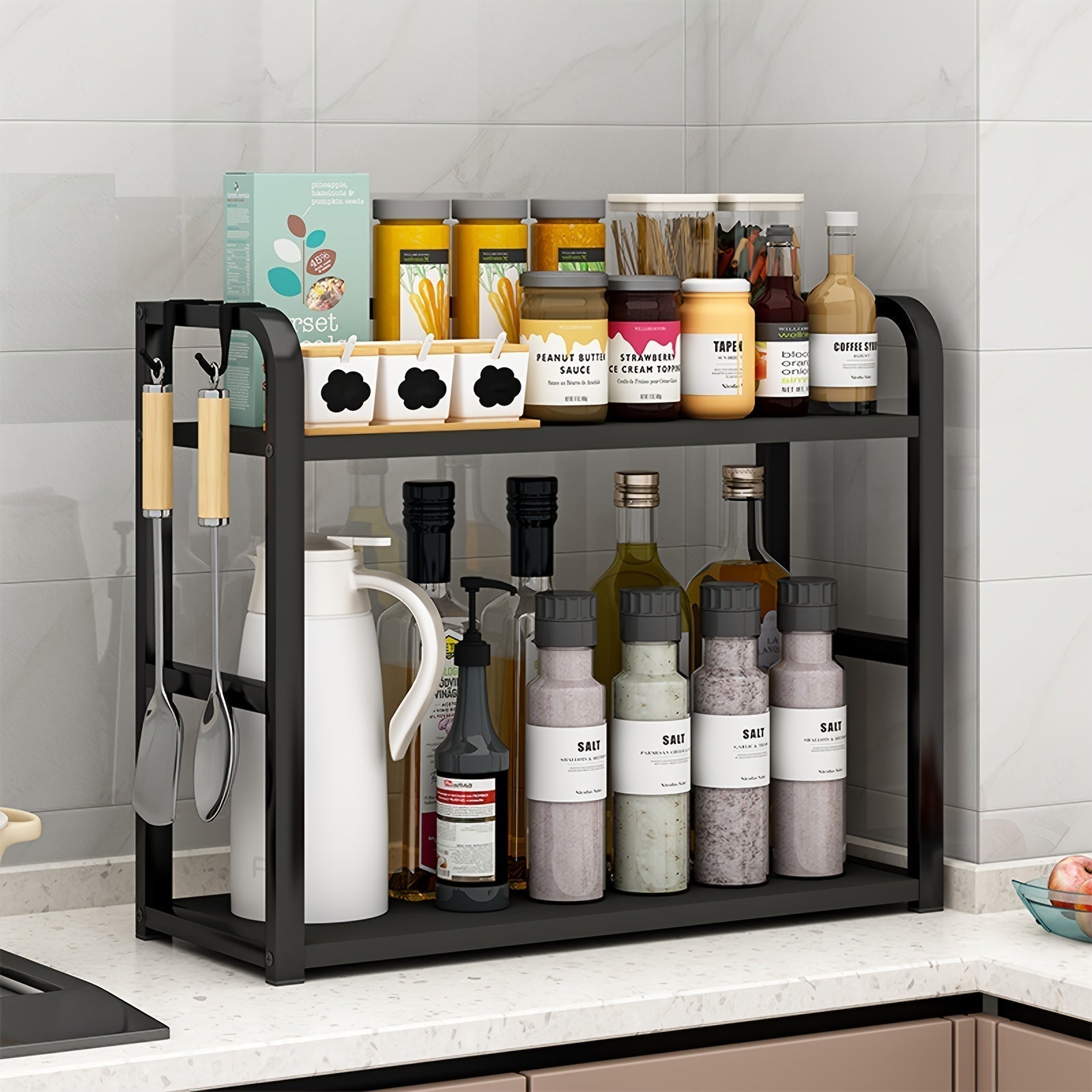 Elegant Stainless Steel Spice Organizer for Your Kitchen