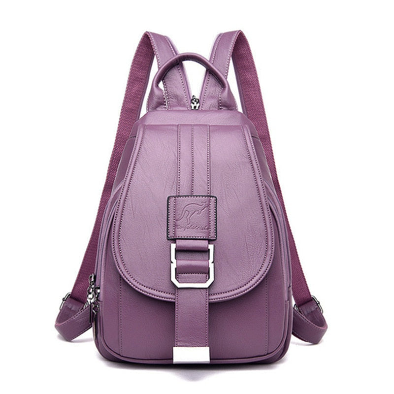 Secure & Stylish Leather Backpack for Everyday Adventures