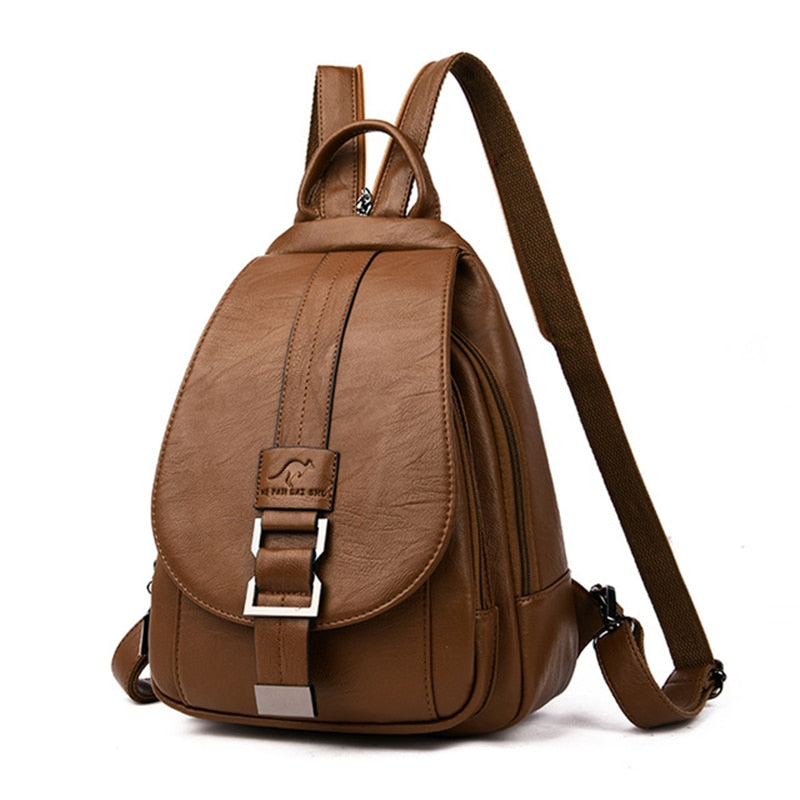 Secure & Stylish Leather Backpack for Everyday Adventures