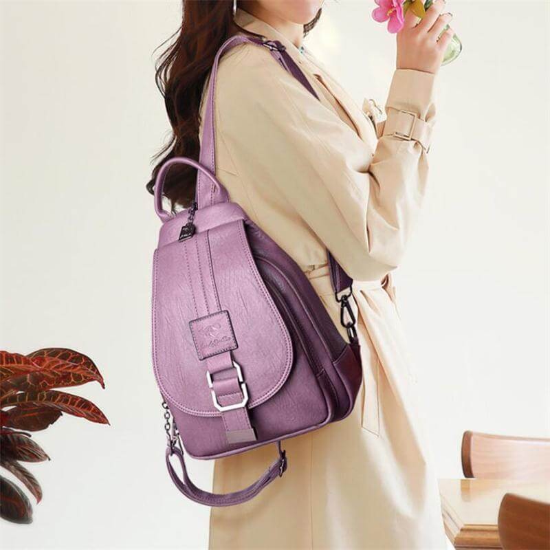 Secure & Stylish Leather Backpack for Everyday Adventures