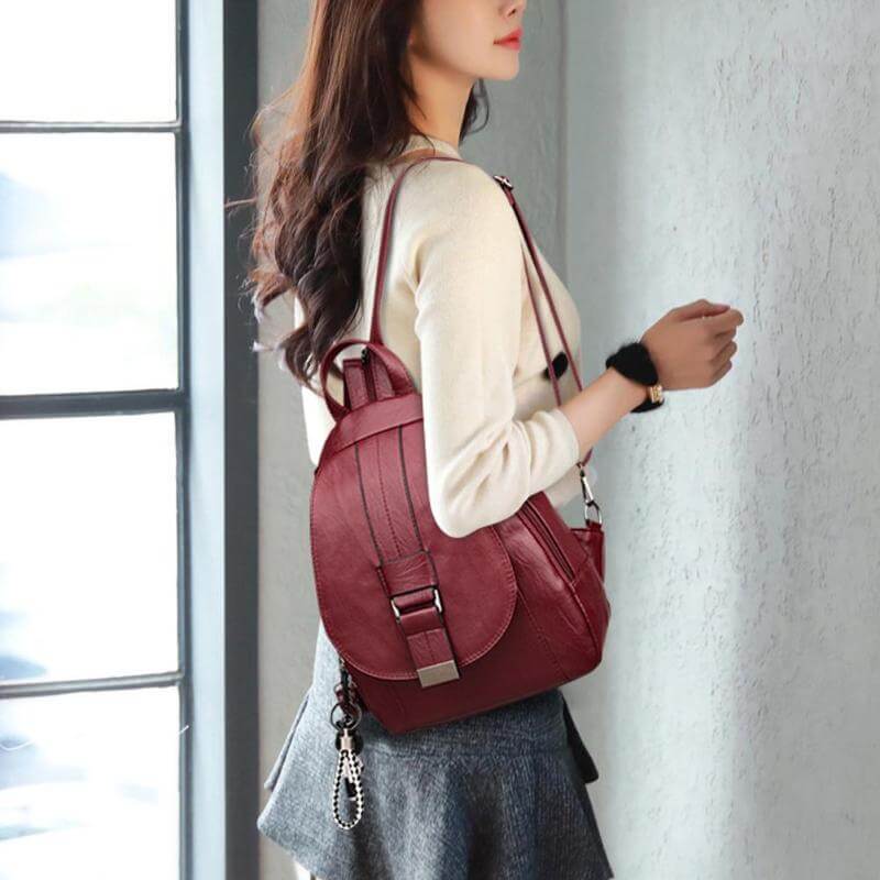 Secure & Stylish Leather Backpack for Everyday Adventures