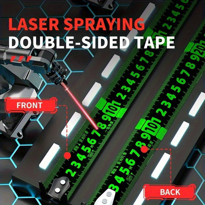 Measuring Tape with Illuminated Ribbon | Dual-Sided Laser Engraving | Self-Adjusting Hook