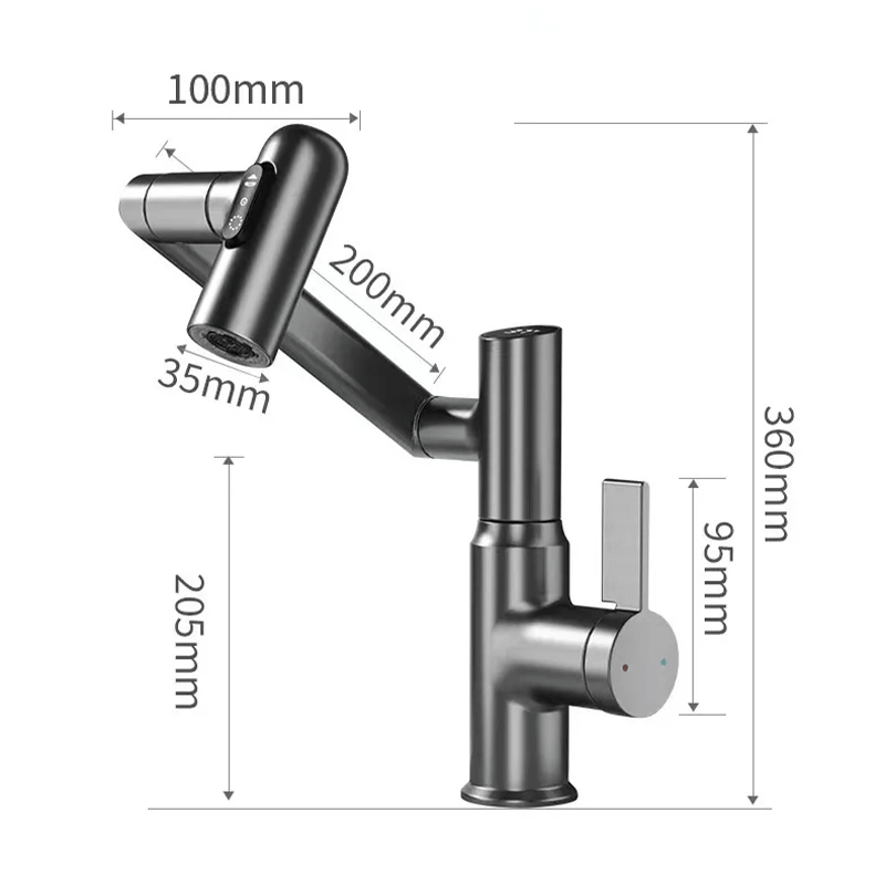 360° Versatile Smart Faucet with LED Temperature Indicator