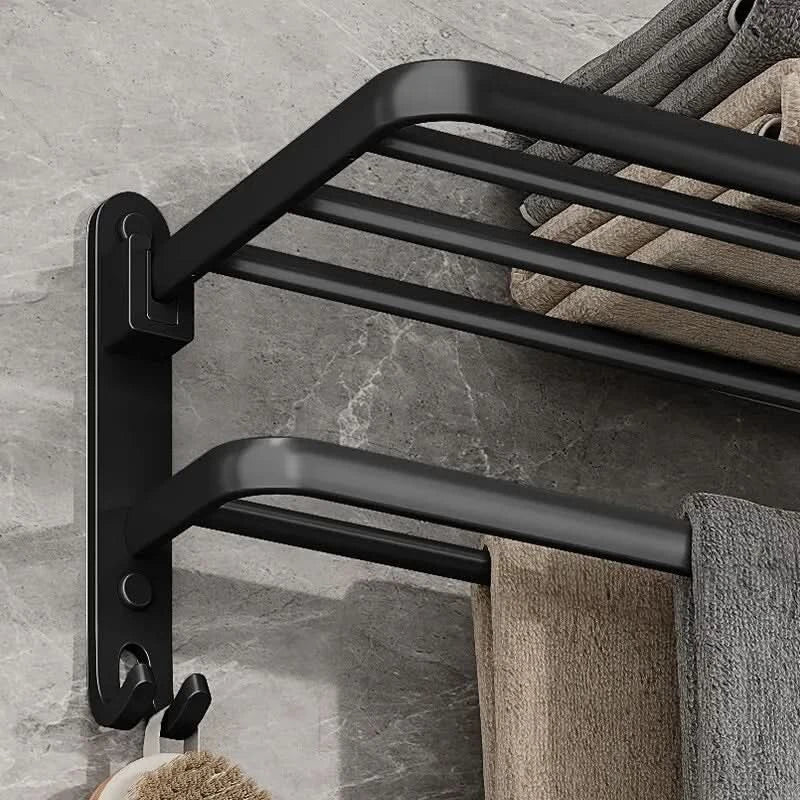 Wall-Mounted Folding Towel Holder