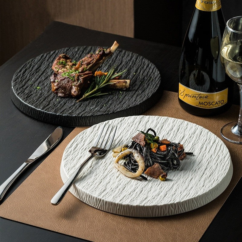 Sleek Earth Dinner Plate Set – Elegant Porcelain Plates for Dining