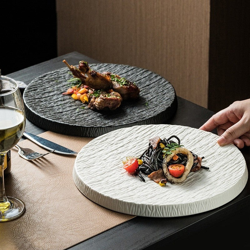 Sleek Earth Dinner Plate Set – Elegant Porcelain Plates for Dining