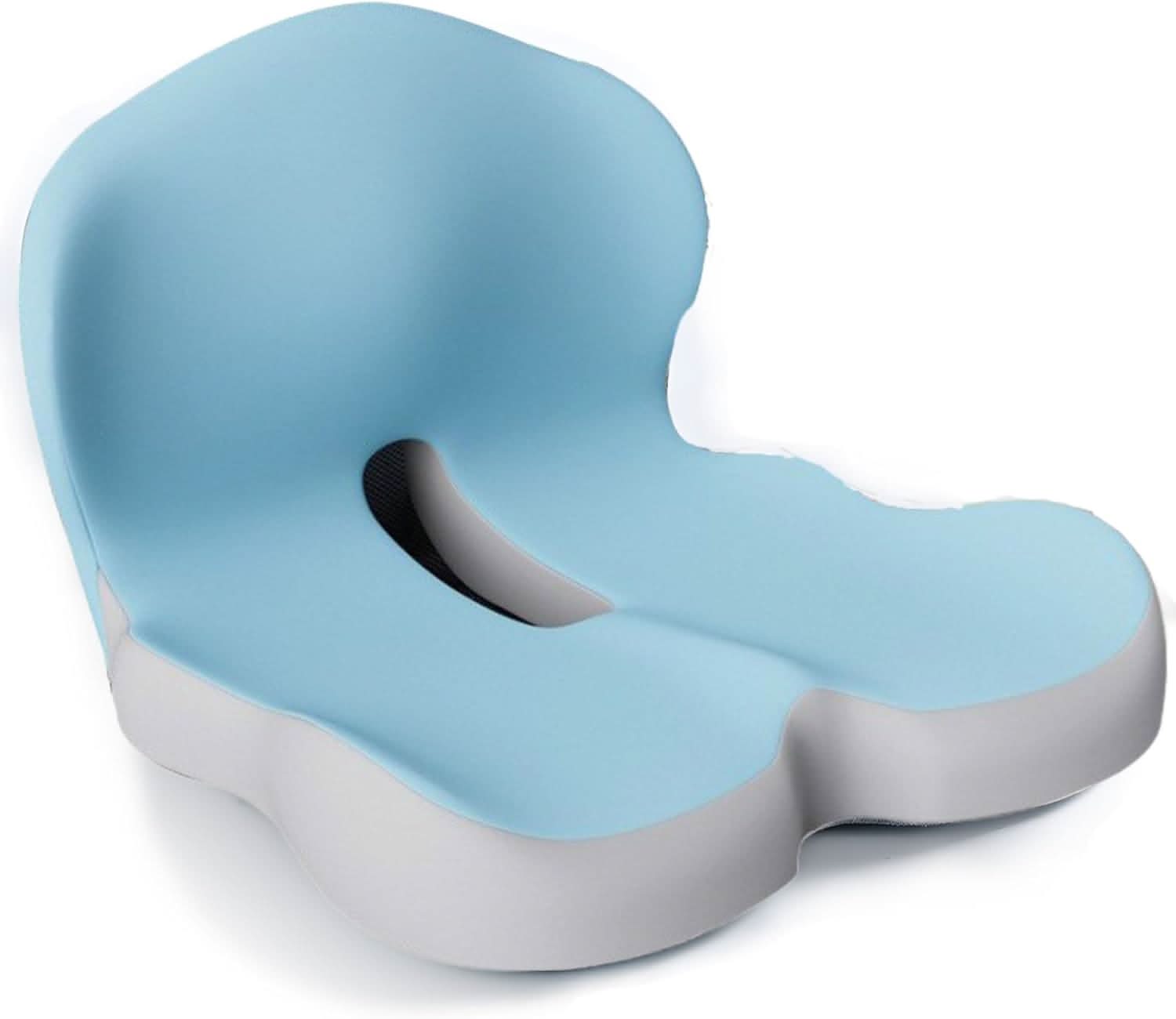 Ergonomic Memory Foam Pillow with Coccyx Cutout for Posture Support
