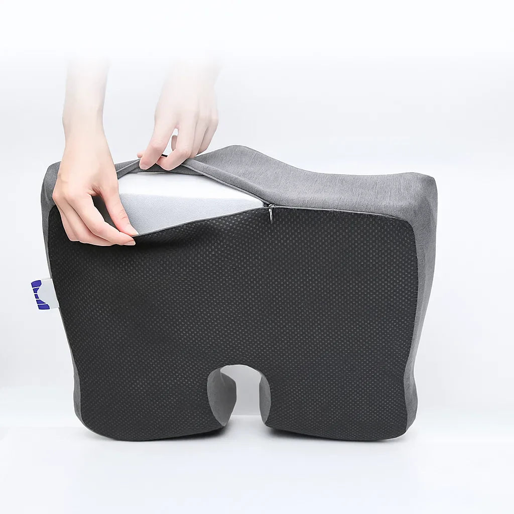 ComfortPlus Ergonomic Seat Cushion for Tailbone and Back Relief