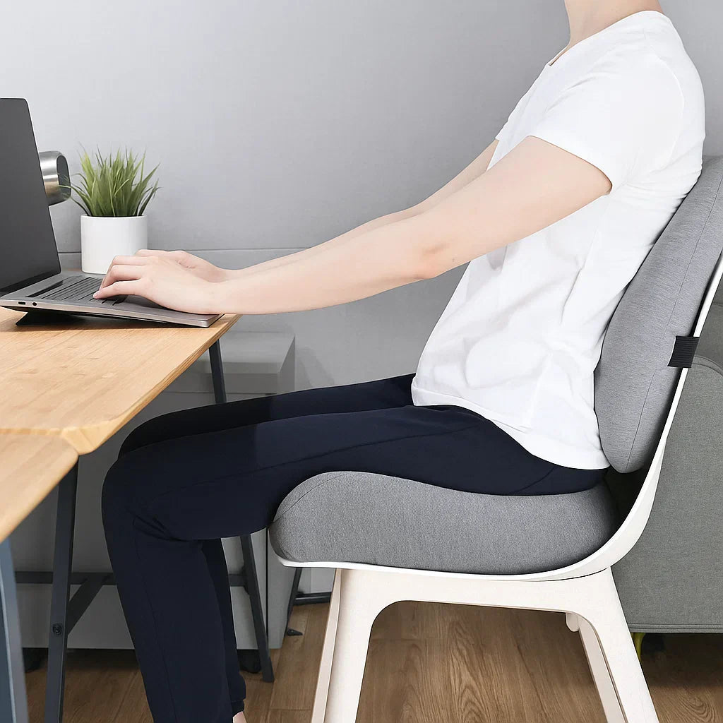 ComfortPlus Ergonomic Seat Cushion for Tailbone and Back Relief