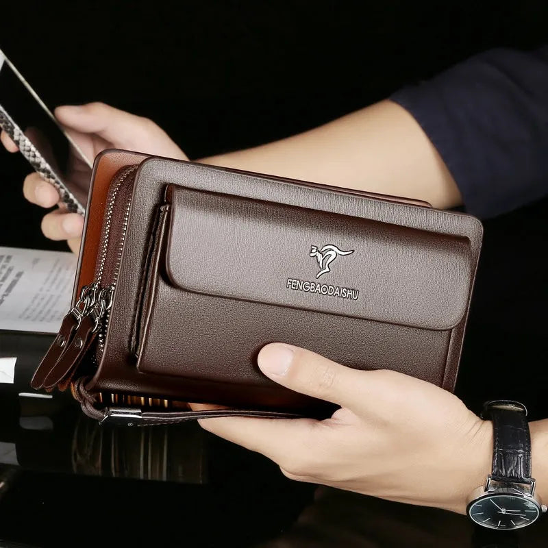 Elegant Leather Organizer Wallet for Modern Men