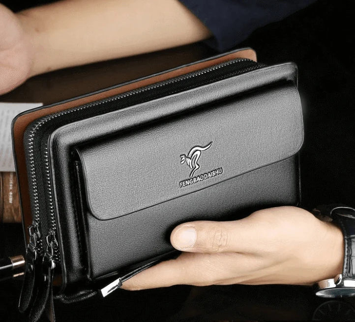 Elegant Leather Organizer Wallet for Modern Men