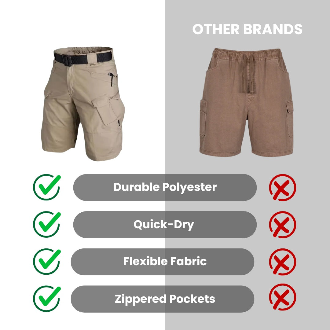 Men's Versatile Adventure Cargo Shorts – Tough, Flexible & Fast-Drying