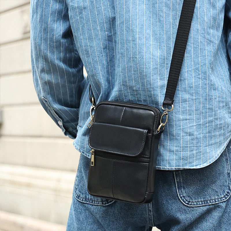 Compact Crossbody Bag for Men in Premium Leather